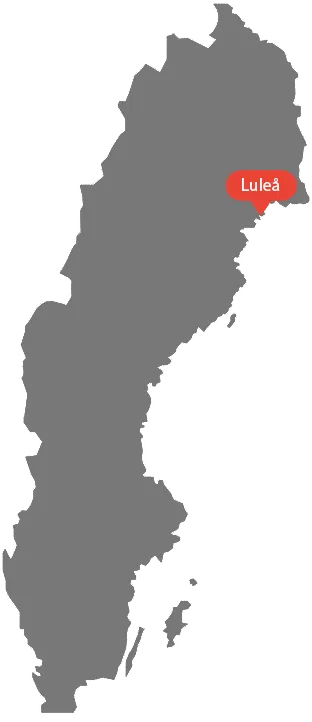 Expanded map of Sweden